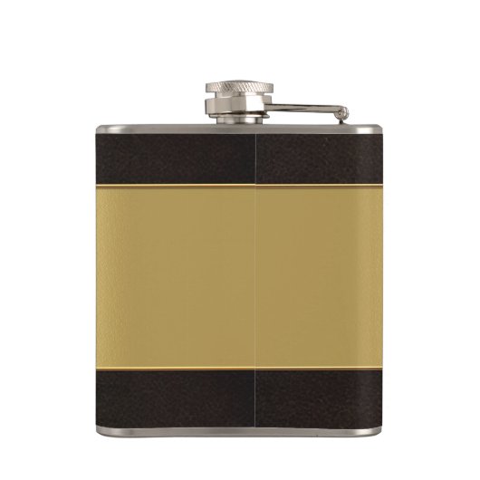 Funny Gold Imitate Leather Flachmann (Rückseite)