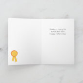 Funny Gold Medal Award Vatertagskarte Karte (Innenseite)