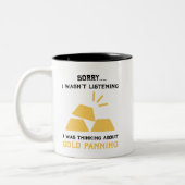 Funny Gold Miner Miner Digger präsentiert Zweifarbige Tasse (Links)