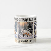 Funny Gold Snow Fox Foto Kaffeetasse (Mittel)