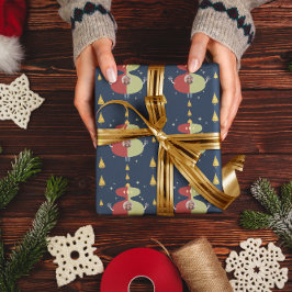 Funny Gold Tree Weihnachten Custom Foto Holiday Geschenkpapier