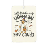 Funny Golden Dog Halloween Ghost Spooky Autolufterfrischer (Vorderseite)