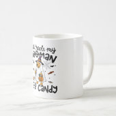 Funny Golden Dog Halloween Ghost Spooky Kaffeetasse (VorderseiteRechts)