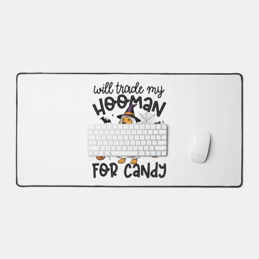 Funny Golden Dog Halloween Ghost Spooky Schreibtischunterlage (Tastatur & Maus)