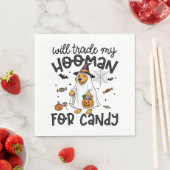 Funny Golden Dog Halloween Ghost Spooky Serviette (Beispiel)