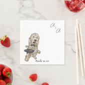 Funny Golden Doodle Cocktail Serviette (Beispiel)