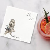 Funny Golden Doodle Cocktail Serviette