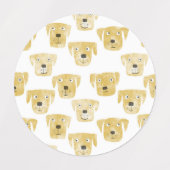 Funny Golden Labrador Retriever Dog Etiketten (Design 2)
