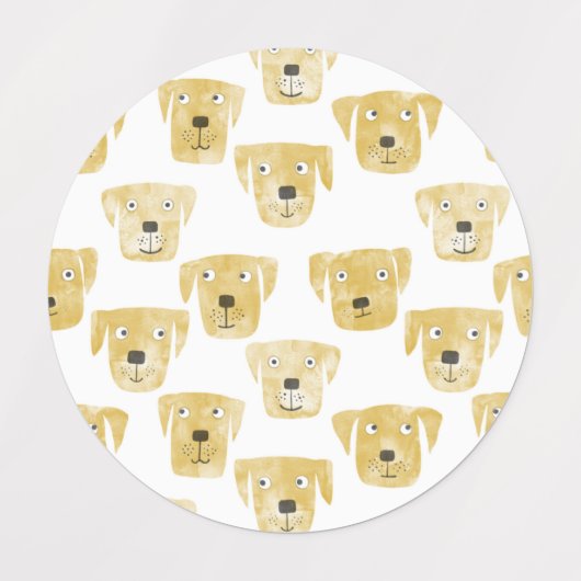 Funny Golden Labrador Retriever Dog Etiketten (Design 1)