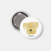 Funny Golden Labrador Retriever Dog Individuelle N Magnet (Vorderseite/Rückseite)
