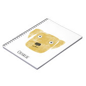 Funny Golden Labrador Retriever Dog Individuelle N Notizblock (Linke Seite)