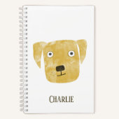 Funny Golden Labrador Retriever Dog Individuelle N Notizblock (Vorderseite)