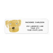 Funny Golden Labrador Retriever Rücksendeadresse (Vorne)
