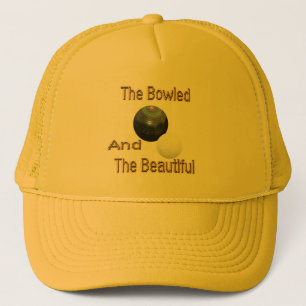Funny Golden Lawn Bowls Design, Truckerkappe