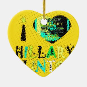 Funny Golden lovey Phantastisch Hope Hillary, USA  Keramik Ornament