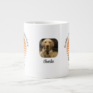 Funny Golden/ Orange Add photo Personalification Jumbo-Tasse