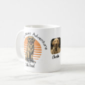 Funny Golden/ Orange Add photo Personalification Kaffeetasse (Vorderseite Links)