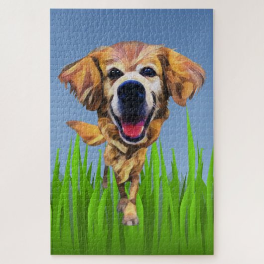 Funny Golden Retriever 1014 Piece Puzzle (Vertikal)