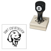 Funny Golden Retriever 2" x 2" Gummi Briefmarke Gummistempel (Stempel)