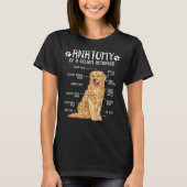 Funny Golden Retriever Anatomie Dog T-Shirt (Vorderseite)