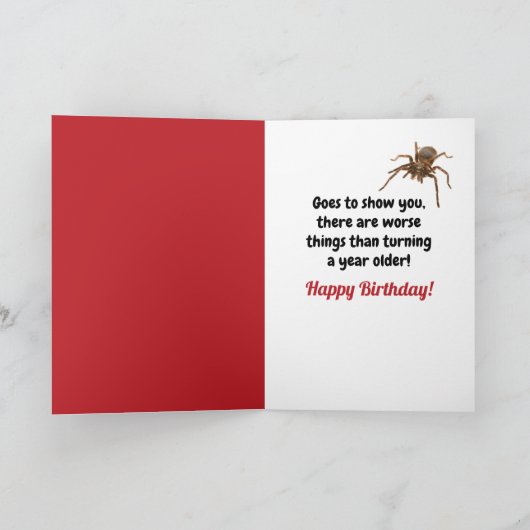 Funny Golden Retriever Arachnophobia - Birthday Karte (Innenseite)