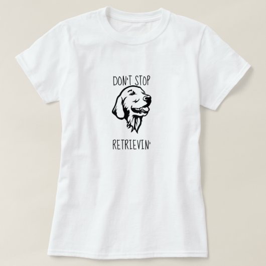 Funny Golden Retriever Basic T - Shirt (Design vorne)