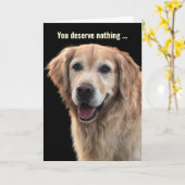 Funny Golden Retriever Birthday Card Karte (Gelbe Blume)