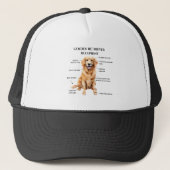 Funny Golden Retriever Blueprint Truckerkappe (Vorderseite)