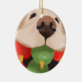 Funny Golden Retriever Christmas Balls Mouth Keramik Ornament (Rechts)