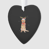 Funny Golden Retriever Christmas Tree Santa Reinde Ornament (Vorderseite)