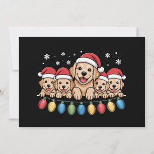 Funny Golden Retriever Christmas Welpe Hund Feiertagskarte