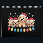 Funny Golden Retriever Christmas Welpe Hund Kalender<br><div class="desc">Funny Golden Retriever Christmas Welpe Hund</div>