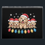 Funny Golden Retriever Christmas Welpe Hund Kalender<br><div class="desc">Funny Golden Retriever Christmas Welpe Hund</div>