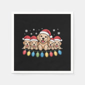 Funny Golden Retriever Christmas Welpe Hund Serviette (Vorderseite)