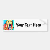 Funny Golden Retriever Dog Abstrakte Kunst Autoaufkleber (Vorne)