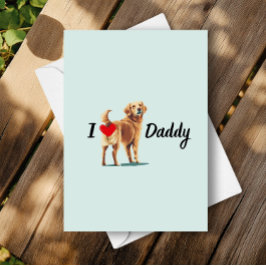Funny Golden Retriever Dog Bum Hintern Vatertag Karte