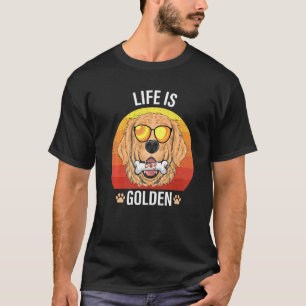 Funny Golden Retriever Dog Sonnenbrille Hausbesitz T-Shirt