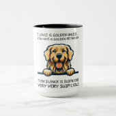 Funny Golden Retriever Dog Tasse (Zentrum)