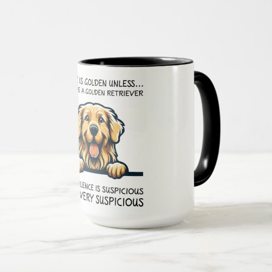 Funny Golden Retriever Dog Tasse (VorderseiteRechts)