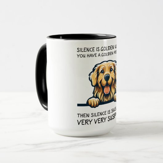 Funny Golden Retriever Dog Tasse (Vorderseite Links)
