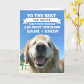 Funny Golden Retriever Dog Vatertag Karte (Gelbe Blume)