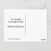 Funny Golden Retriever Freundschaftskarte Postkarte (Rückseite)