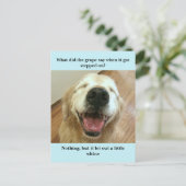 Funny Golden Retriever Gran Joke Meme Postkarte (Stehend Vorderseite)