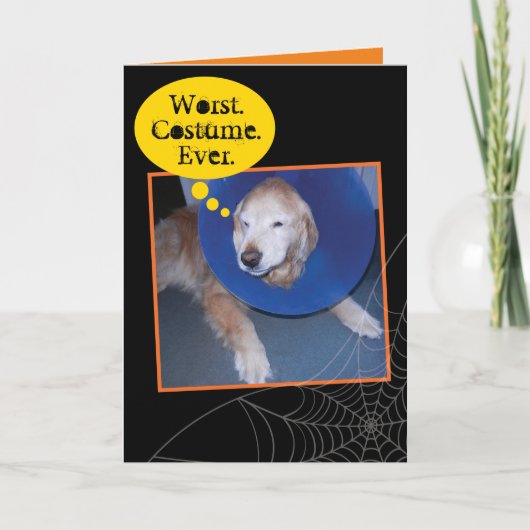 Funny Golden Retriever Halloween Kone der Scham Karte (Vorderseite)