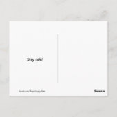 Funny Golden Retriever in Robe Quarantine Joke Postkarte (Rückseite)