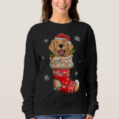Funny Golden Retriever in Socken Weihnachten Hund  Sweatshirt (Vorderseite)