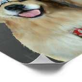 Funny Golden Retriever Math Joke Classroom Poster (Ecke)