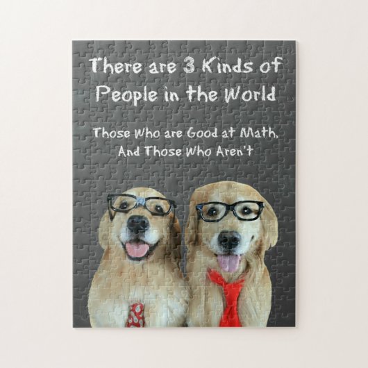 Funny Golden Retriever Math Joke Puzzle (Vertikal)