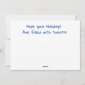 Funny Golden Retriever mit Leckereien Weihnachten (Rückseite)