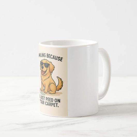 Funny Golden Retriever Mug Kaffeetasse (VorderseiteRechts)